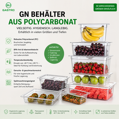 GN Behälter PC, GN 1/1-1/6