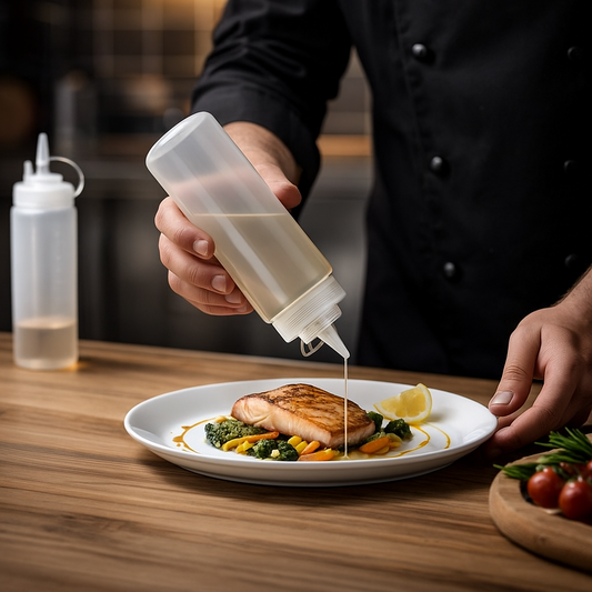 Saucenflasche/Quetschflasche mit Deckel- 8er Pack