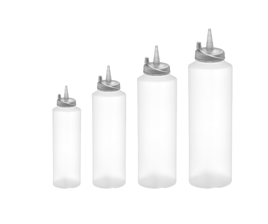 Saucenflasche/Quetschflasche mit Deckel- 8er Pack