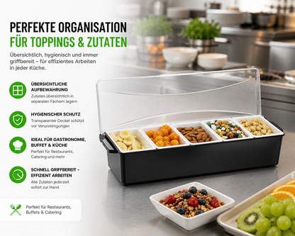 Garniercenter / Zutatenbehälter / 3-6 Fächer